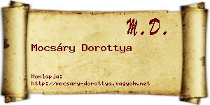 Mocsáry Dorottya névjegykártya