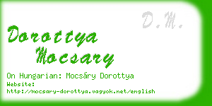 dorottya mocsary business card